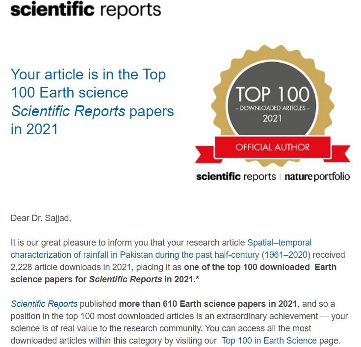 #Alhamdulillah 
Got this good news for our work on #Pakistan
Article: go.nature.com/3uenCVN

<a href="/ClimateChangePK/">Climate Change & Environment Ministry Pakistan</a> <a href="/UNICEF_Pakistan/">UNICEF Pakistan</a> <a href="/COP26/">COP26</a> <a href="/ClimateActionPk/">Climate Action Pakistan</a> <a href="/CC_Yale/">Climate Connections</a> <a href="/NewsClimate/">Climate Change News</a> <a href="/PIDEpk/">Pakistan Institute of Development Economics (PIDE)</a> <a href="/ceeccpide/">Centre for Environmental Economics &Climate Change</a> <a href="/PakEPAIslamabad/">Pakistan Environmental Protection Agency, GoP</a> <a href="/Dawn/">☆dawn</a> <a href="/dawn_com/">Dawn.com</a> <a href="/GurmaniSchool/">MGSHSS@LUMS</a>

Thanks! <a href="/SciReports/">Scientific Reports</a> <a href="/NaturePortfolio/">Nature Portfolio</a>