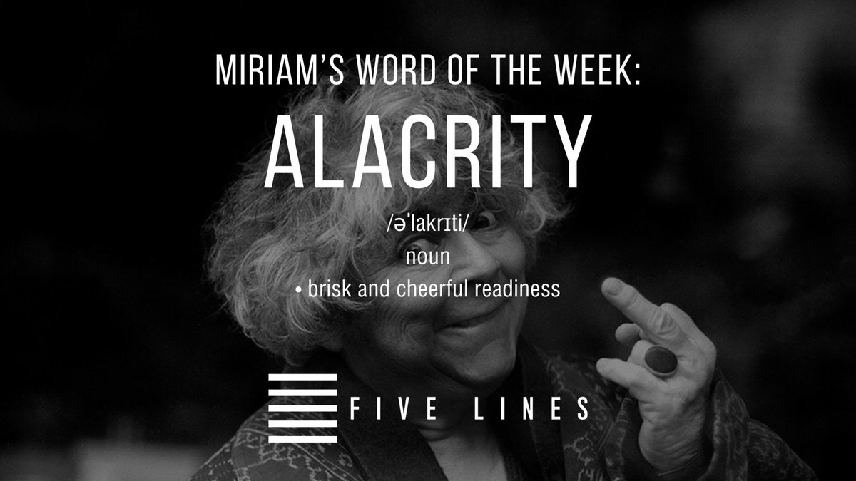 A self-professed lover of words (and smut), Miriam Margolyes is a queen when it comes to storytelling.

So I bring you Miriam’s Word of the Week - a weekly sharing of wonderful words I’d not heard before. Hope you enjoy! #copywriting #copywritersunite #WritingCommnunity #writers