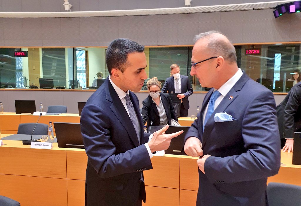 CroatiaInEU's tweet photo. 🇭🇷Minister @grlicradman takes part in today's #FAC and #FAC jumbo together with Defence Ministers to discuss Russia's military aggression against Ukraine, the situation in #Mali and #StrategicCompas. https://t.co/BW8dlvDQ89