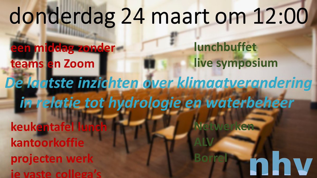 hydrologie's tweet photo. Deze donderdag middag ons symposium over klimaatverandering, hydrologie en waterbeheer. Fysiek met meer dan 60 hydrologen in Utrecht. Inschrijven tot vandaag 17:00! https://t.co/fk6enp74iP