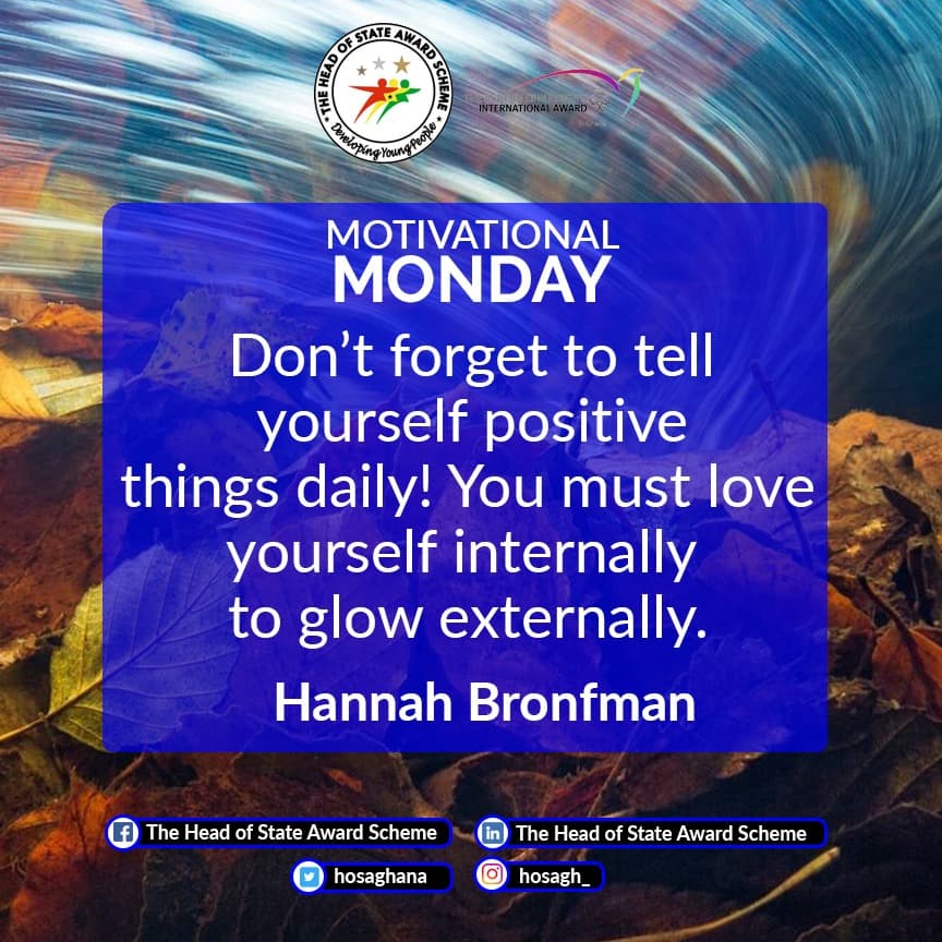 HOSAGHANA's tweet photo. MOTIVATIONAL MONDAY!
#hosaghana 
#developingyoungpeople 
#WORLDREADY https://t.co/7US2LOqKbC