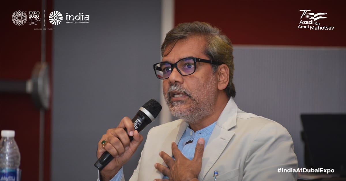 Mr Sanjay Salil, Founder, <a href="/mediaguru/">MediaGuru</a> at the Roundtable on News Broadcasting, at the #IndiaPavilion #dubaiexpo2020 #roundtable #panelist