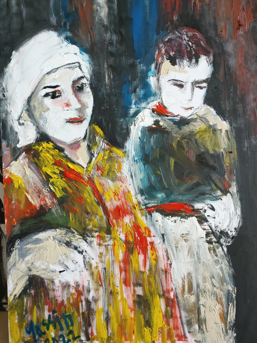 yassindraws's tweet image. لوحة رسمتها امبارح لماما في تجمع كبير من الفنانين في تونس