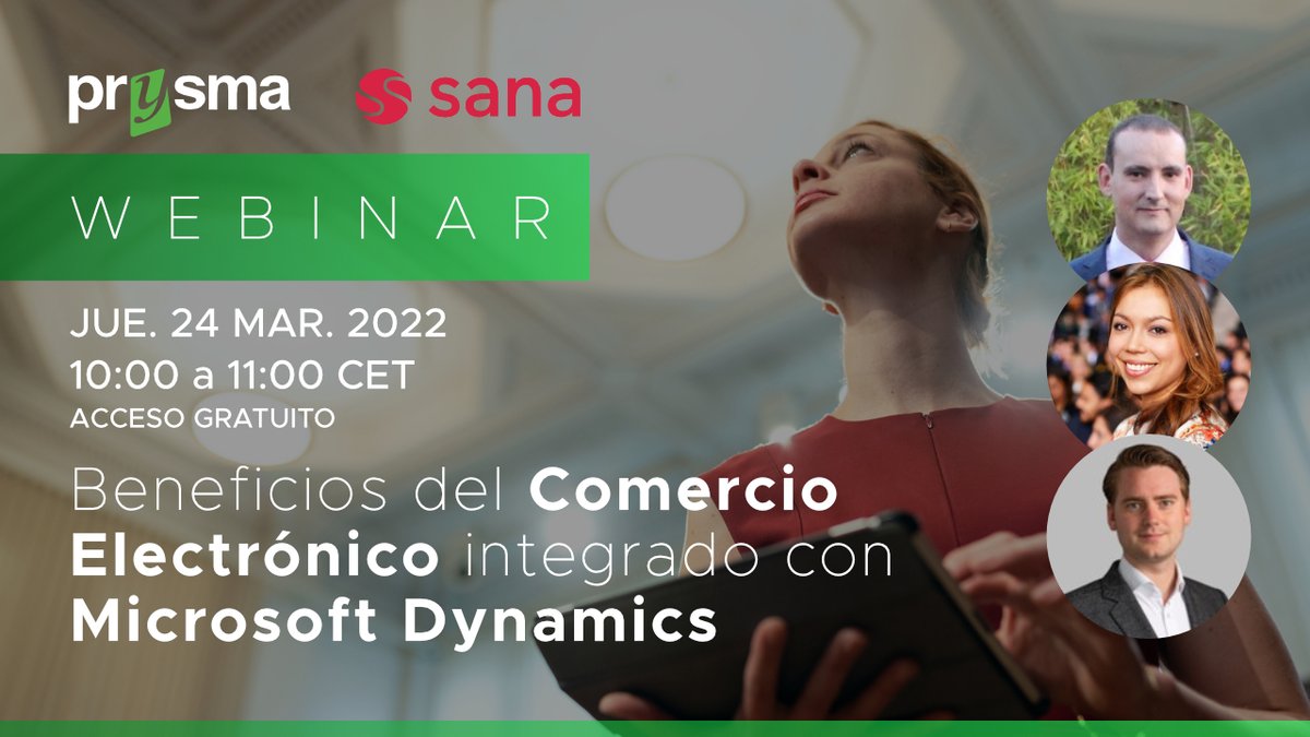 _prysma's tweet photo. ¿Te gustaría conocer cómo gestionar el comercio electrónico de tu compañía integrado a la perfección con Microsoft Dynamics? 

Apúntate al próximo Webinar Gratuito. 👇

https://t.co/9MPOHgHQ9Y

#webinar #ecommerce #microsoft #dynamics #sanacommerce #somosprysma https://t.co/mE4eYeQUR0