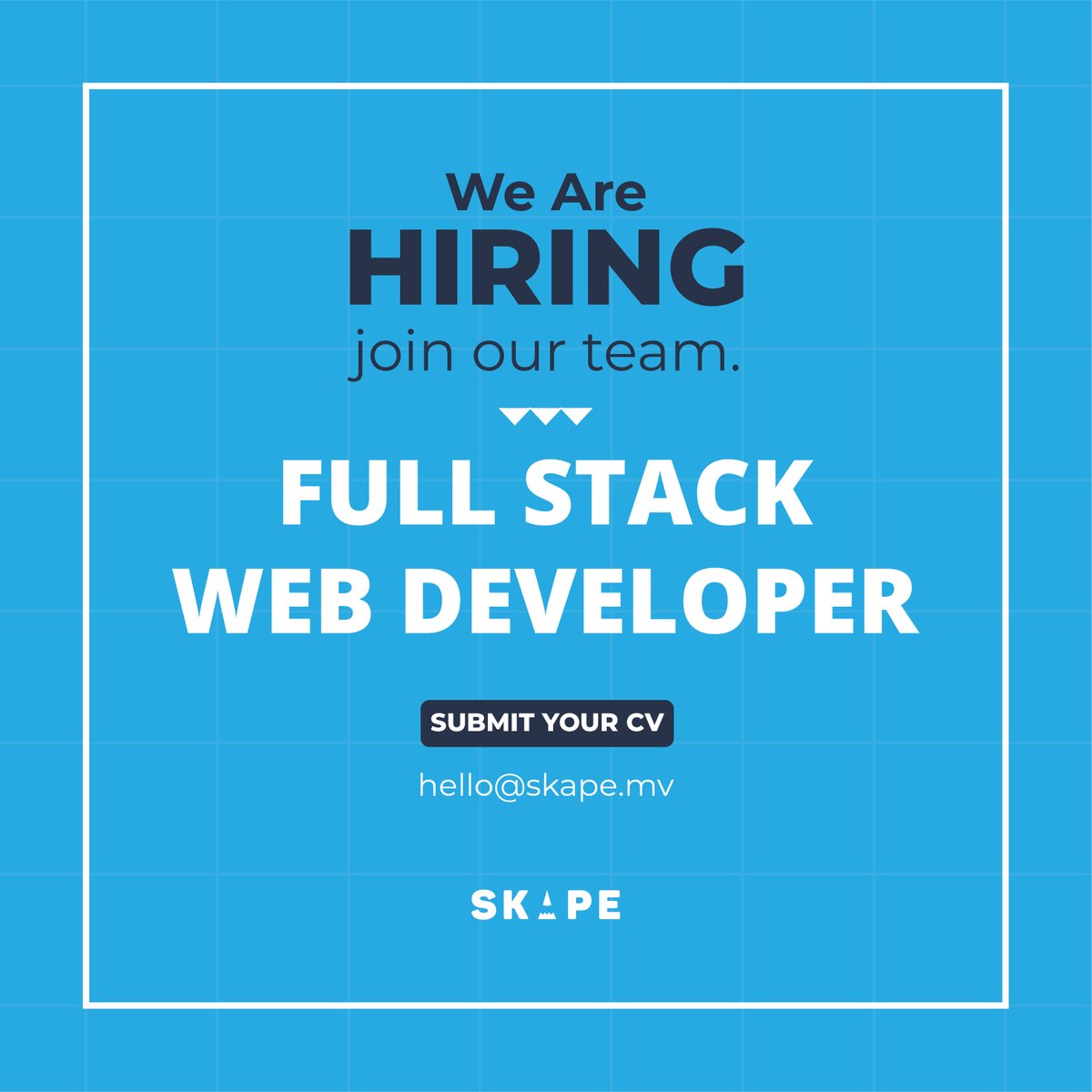 Skape_mv's tweet photo. We are currently looking to hire a Full Stack Web Developer to join our Creative team.

Job Type: Full time
Salary Range: Negotiable
Close Date: 11th April 2022 https://t.co/oaxPAsB5UJ