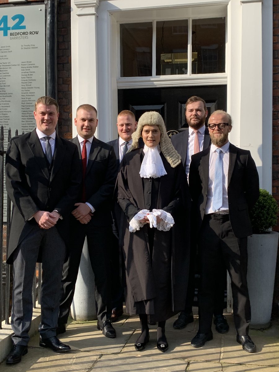 42BR_Barristers's tweet photo. Very proud to see Gemma Farrington leaving @42BR_Chambers to collect her Letters Patent from the Lord Chancellor! https://t.co/YuvfE88xIH