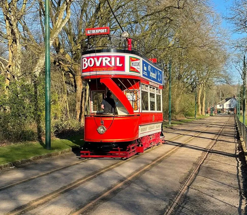 Stockport 5 is the latest of our trams to be commissioned for our Birthday event on the 3rd April.

Here it is out on test in appropriate open top weather this weekend.