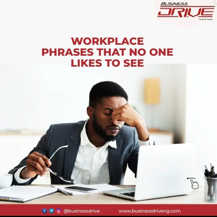 businessdriveng's tweet photo. It's Monday again!!
Workplace phrases that no one likes to see
Add yours in the comments section 👇
#businessdrive #monday https://t.co/6w31s7AuJ0