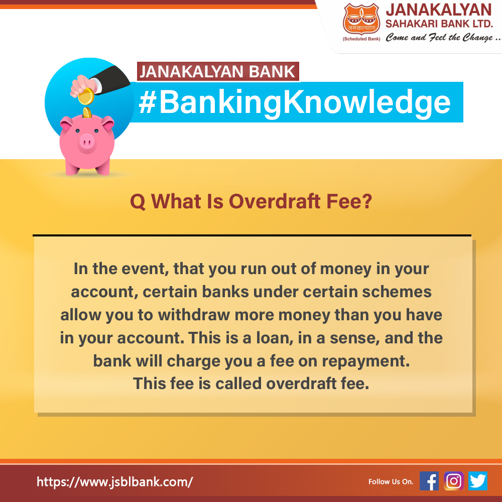 JanakalyanBank's tweet image. #overdraftfee
#JanakalyanSahakariBank #JSBLBANK