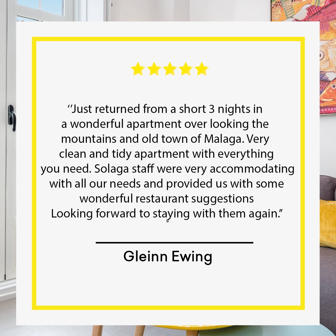 solagacom's tweet photo. When our customers are happy, we're way happier ☀

#review #solaga #findyouspot #happycustomer #malaga https://t.co/bXKnuGMhpd