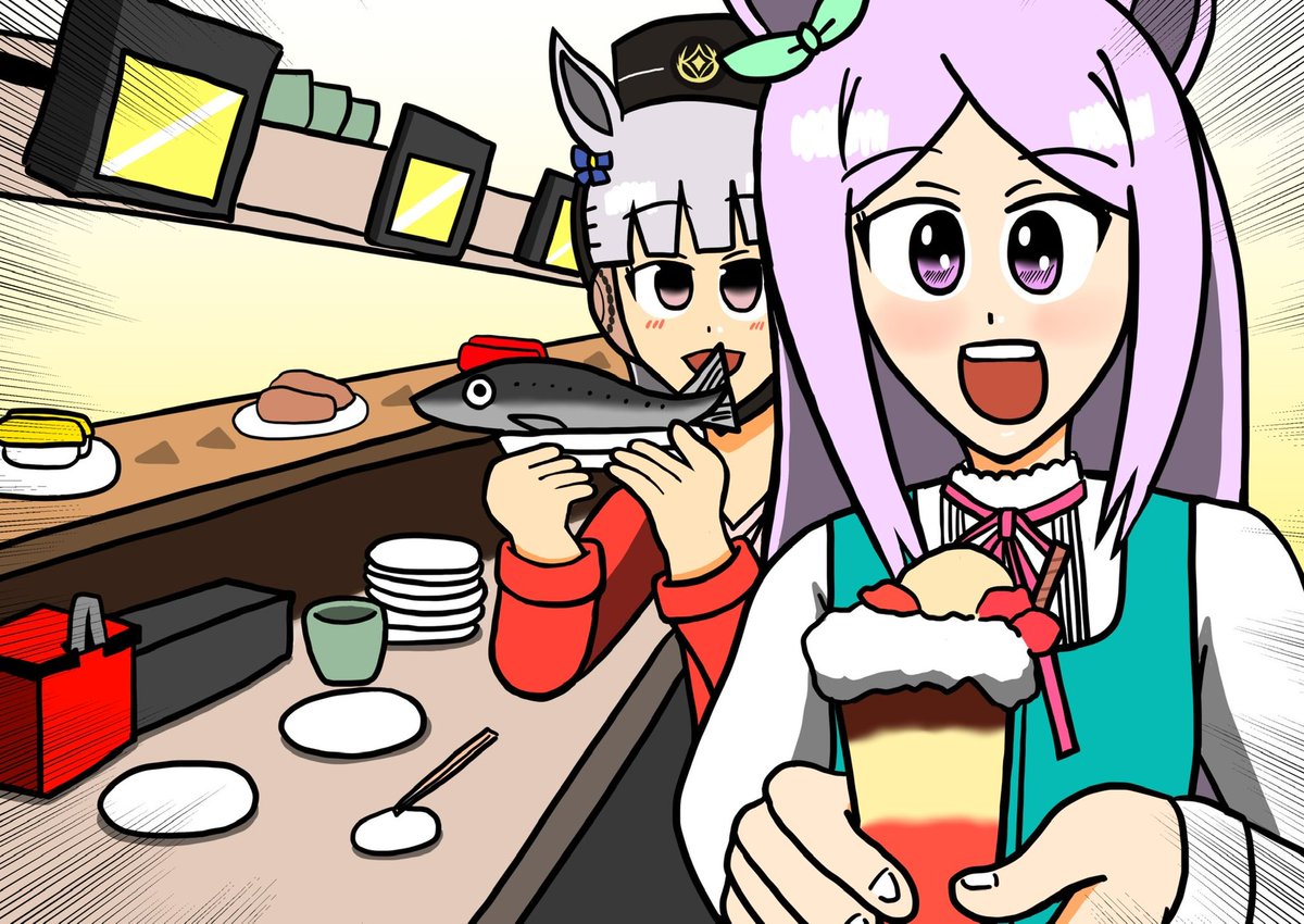 #三連休はフォロワーさんが増える
ゴルシとマックイーン多めに描いてます 