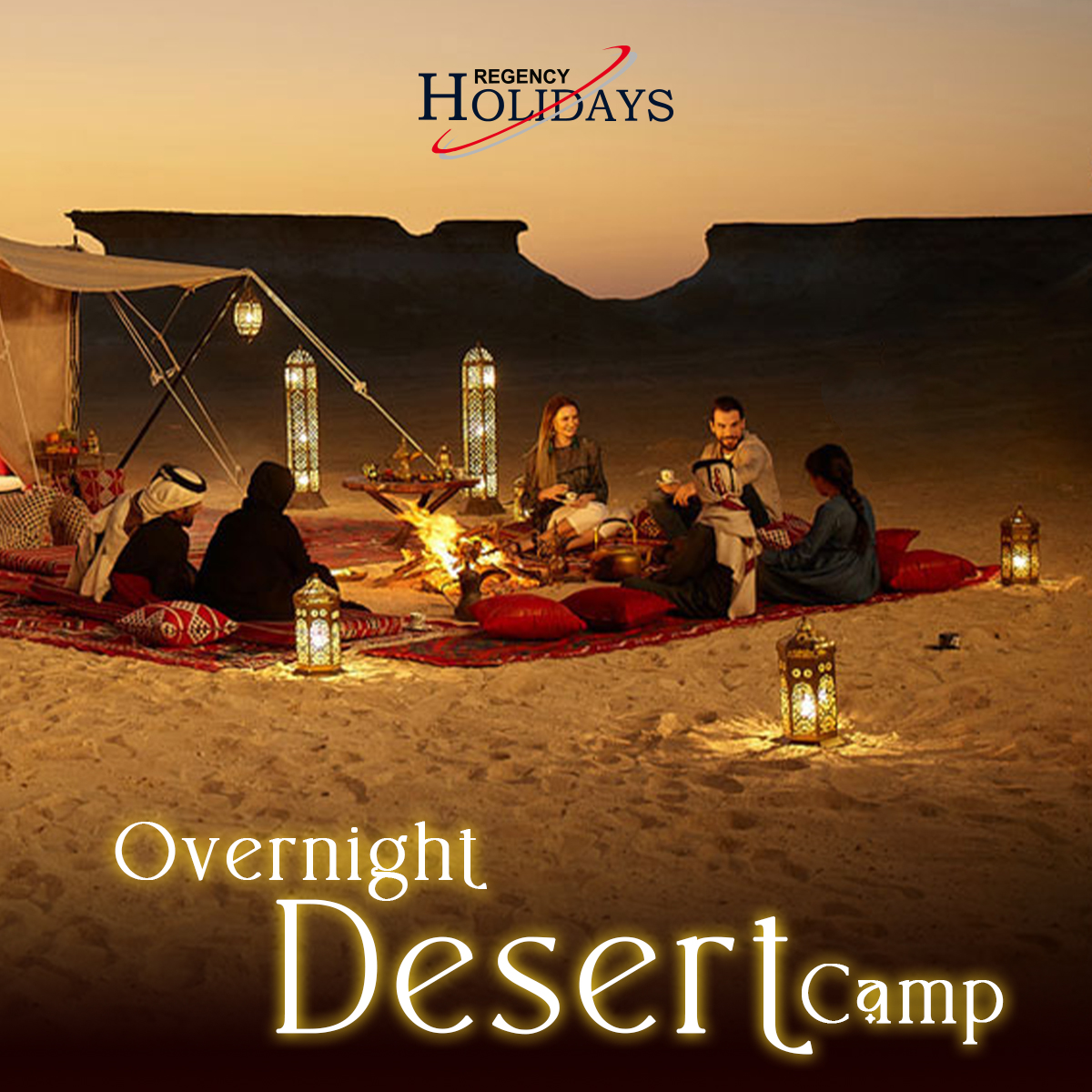 Nothing can be as exciting as an overnight camping in Desert. So, if you have a Qatar holiday in mind, get ready to experience an overnight stay at the desert Camp. 

#OvernightCamping #DesertCamping #CampingInQatar #RegencyHolidaysQatar #RHQ