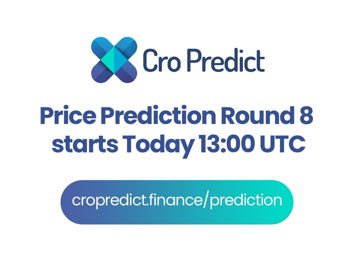 Price Prediction Round 8 launches today 13:00 UTC.

Predict with 100 $CRP today from 13:00 UTC to continue earning from the Prediction Pools.

We will be making a huge announcement tomorrow 🥳 stay tuned!