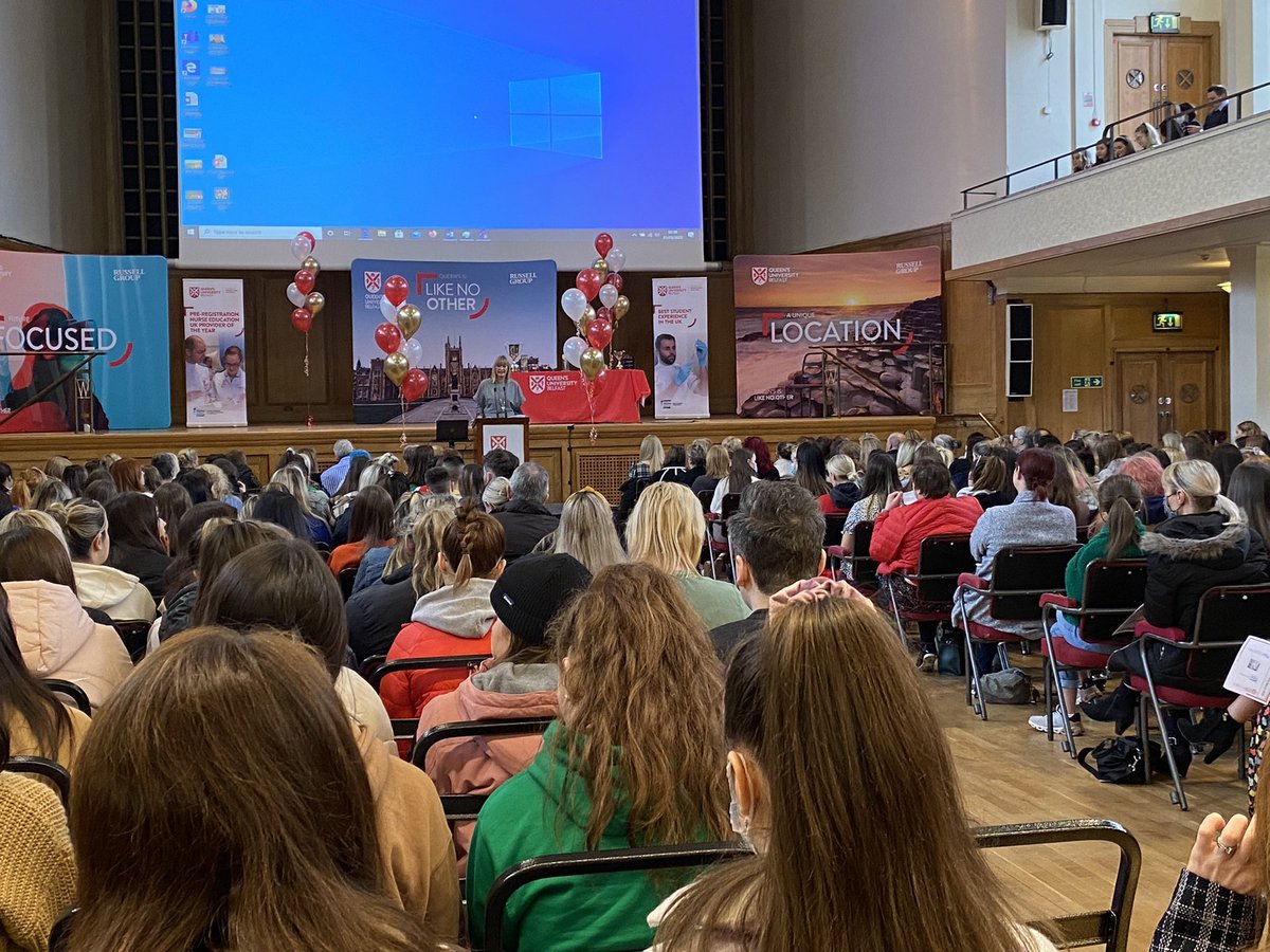 QUBAmbitionSONM's tweet photo. And we’re off!!!! @QUBSONM Head of School @DonnaFitzQUB kicks off our #Student Celebration Event at @QUBelfast https://t.co/zERm7dVIoA