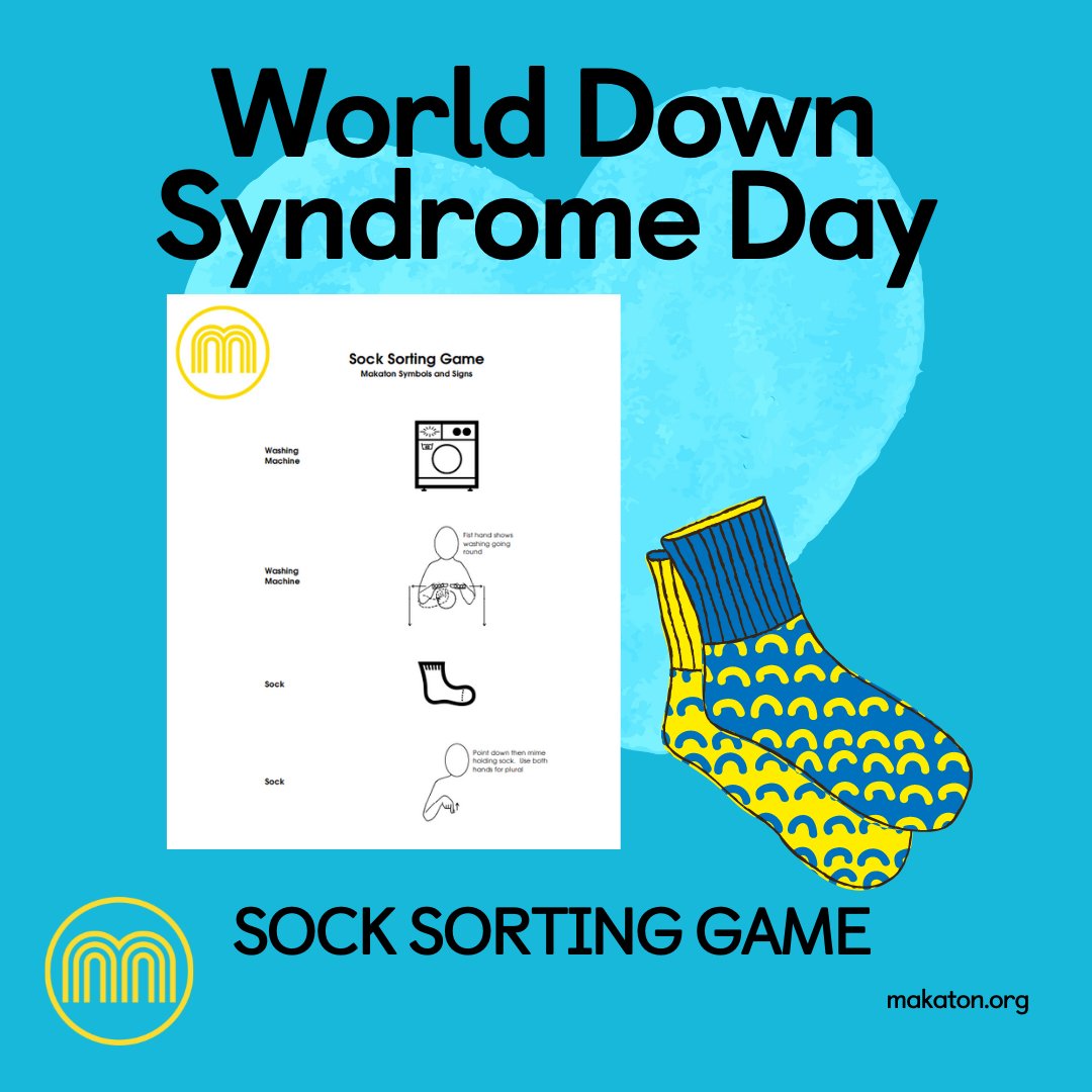 MakatonCharity's tweet photo. Happy #WorldDownSyndromeDay 💛💙
We can't wait to see your #LotsOfSocks
Check out our FREE Makaton Sock Sorting Game available to download from The Makaton Library!
You can create an account for free https://t.co/p6cuEPvFsJ
#WDSD2022 https://t.co/rmXSa5sAZU