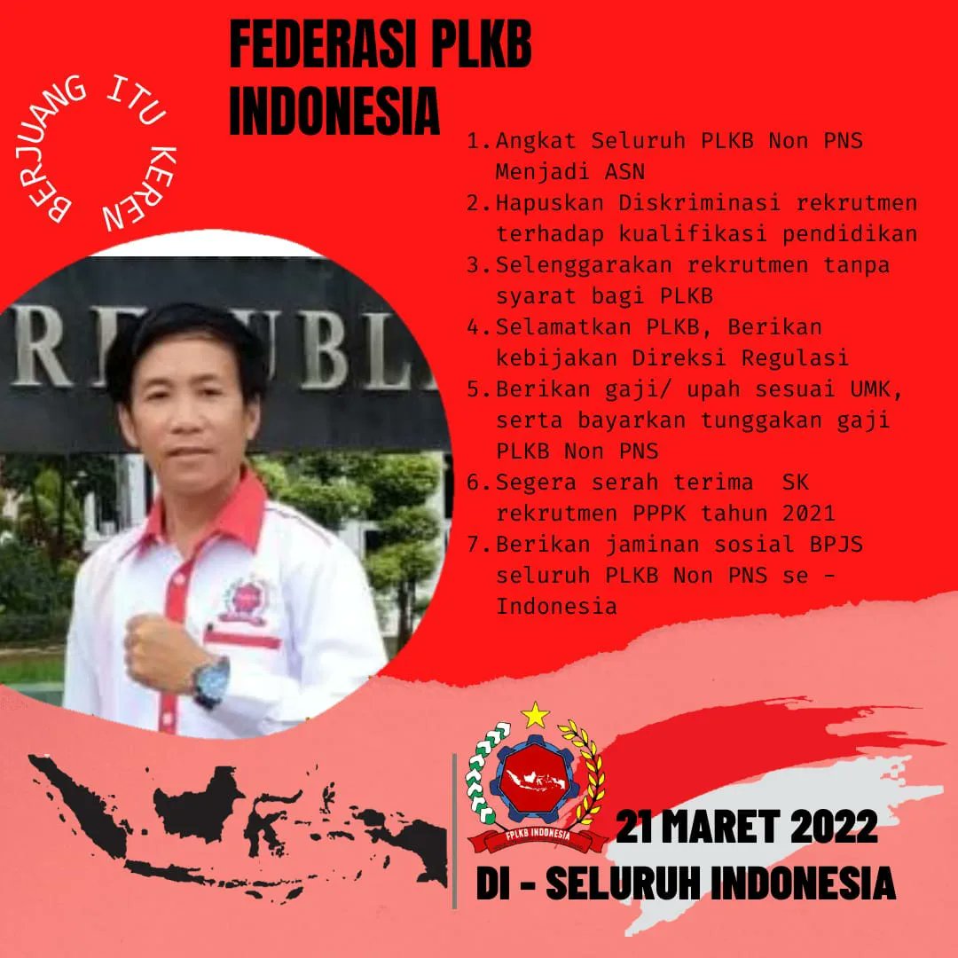 FederasiPlkb's tweet photo. Ayo Rapatkan kembali barisan dalam perjuangan, u mendapatkan hak kepastian kerja yg jelas,dan regeluasi untuk PLKB NON PNS yang bertamatan SMA, kami semua berkerja u mencerdaskan generasi penerus bangsa dan menghasilkan keluarga yg berkualitas.
#Kemenpan RB
#Jokowi
#Bkkbnoffice https://t.co/aoLYBBQiTp