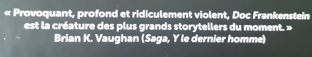 fisto_sr's tweet photo. ...et puis c'est recommandé par Brian K. Vaughan himself!
#DocFrankenstein #BurlyManEntertainment #comics #Noussommesles4pourcent @noussommesles4 https://t.co/bcs5RFIAly