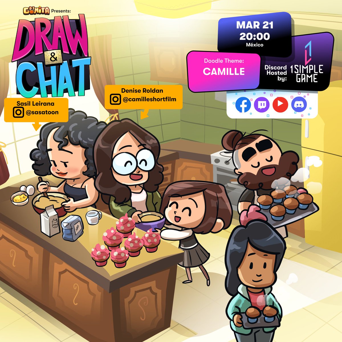 djgomita's tweet photo. Tonight #drawandchat with
@camille_corto @sasatoon
At DjGomita youtube channel & @1SimpleGame Twitch! https://t.co/S3G7Pt2rqW