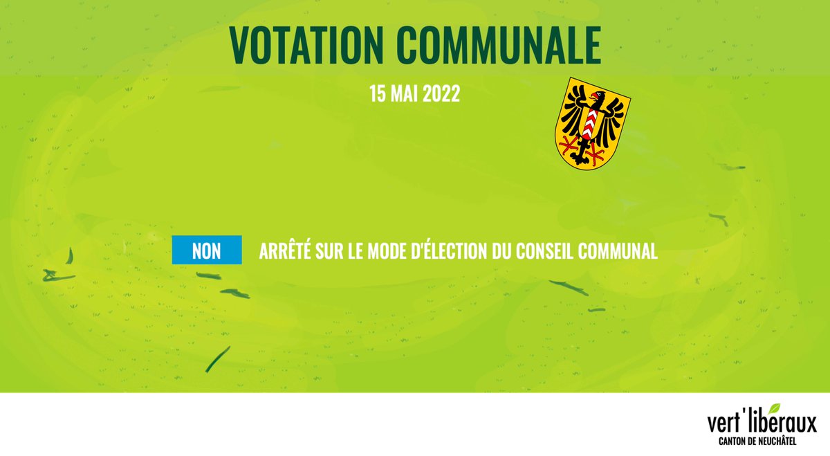 Le 15 mai prochain, deuxième votation de l'année 2022! 
Et pour les Neuchâtelois-es on vote aux trois niveaux constitutionnels. 

Les recommandations de vote des Vert'libéraux sont les suivantes.

#vertlibéraux#PVLNE#createursdavenir
