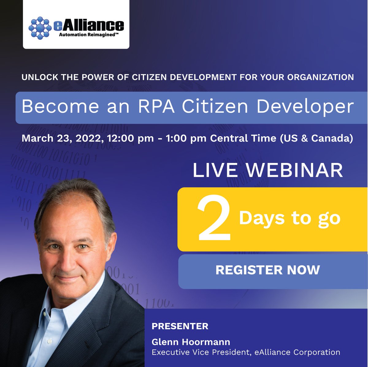 ealliancecorp's tweet photo. Just 2 days to go for "Become an RPA Citizen Developer" webinar

Hurry Up for Registrations👉https://t.co/ghN8XTrgo4

👉March 23 2022
👉12:00 PM - 1:00 PM (Central)

#uipath #rpa #citizendeveloper #digitaltransformaton #automation #ealliance #webinar2022 #cxo #financedirectors https://t.co/U6TKjqFq53