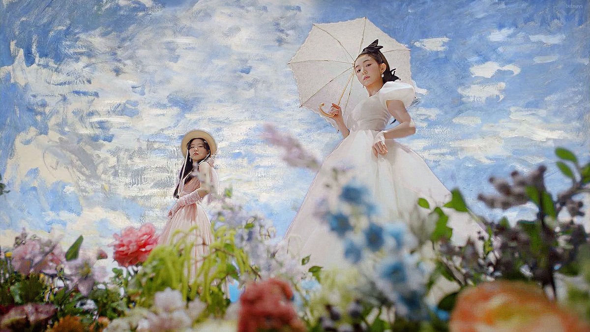 multiple girls 2girls dress umbrella flower white dress black hair  illustration images