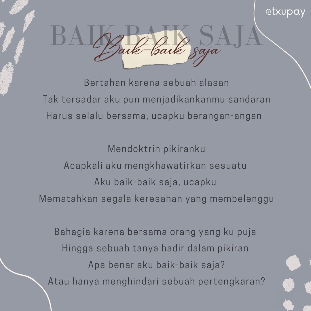 ㅤ
Ditulis oleh Gesang Andaru Randhika 
#HariRangkaiPuisiSedunia
<a href="/RANGKAlPROJECT/">Serangkai Kata Project</a> 
 ──────────────────────────

ㅤ