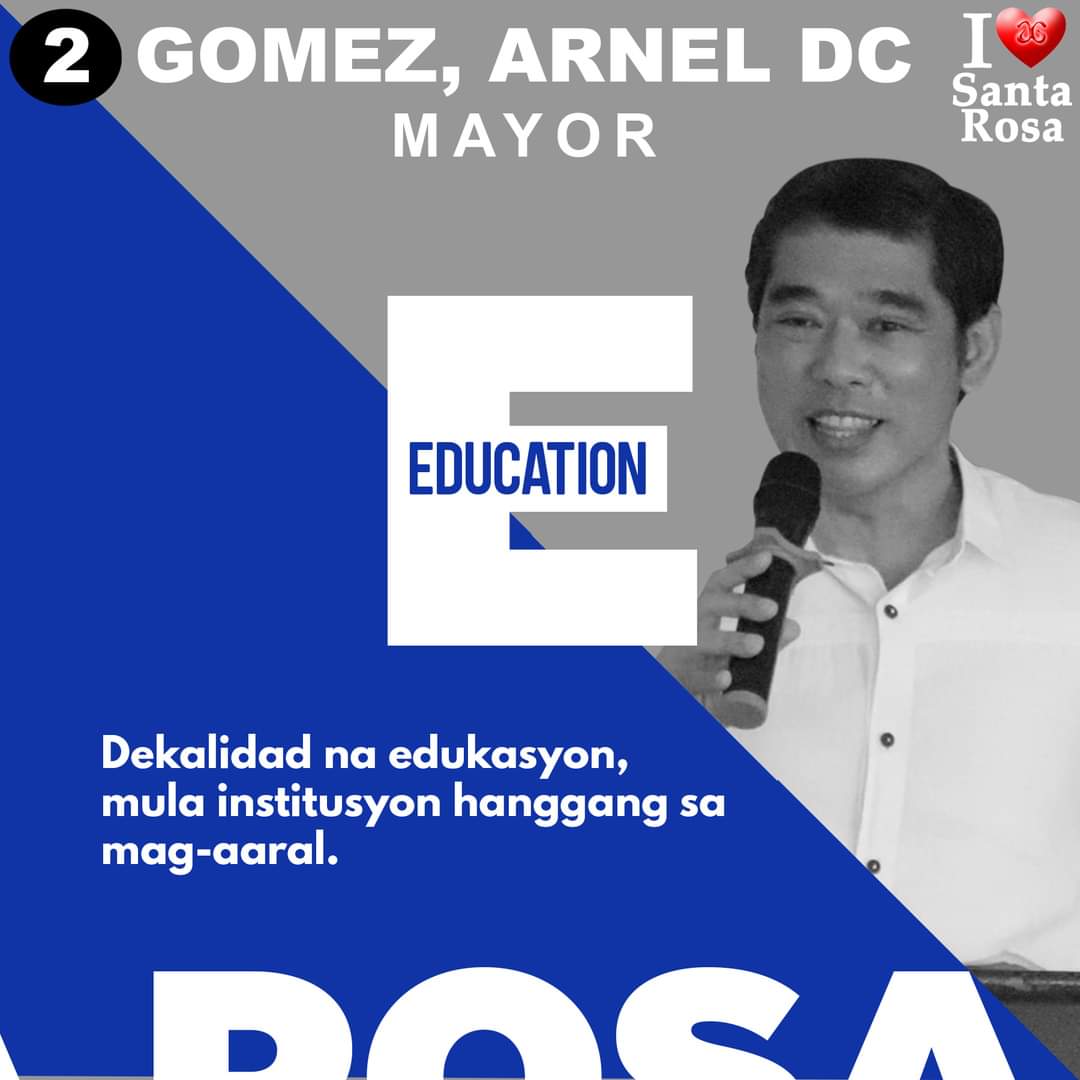 VMArnelDCGomez's tweet photo. Dahil kayo mga Mamamayan ang Aking Gabay, nakapaloob dito ang detalye ng ating plataporma at mga programa na ating minimithi para sa mahal nating Lungsod ng Santa Rosa.

https://t.co/zkYfdTWA2e

#iLoveSantaRosa #ArnelDCGomez #BetterSantaRosa 
#MAGkaisa
#MayorArnelGomez #MAG https://t.co/TeBQ49GaUs