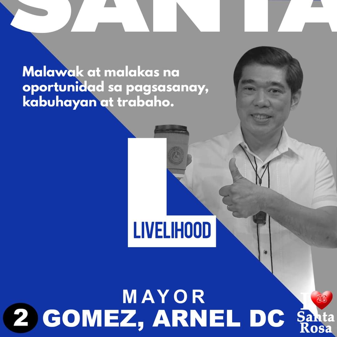 VMArnelDCGomez's tweet photo. Dahil kayo mga Mamamayan ang Aking Gabay, nakapaloob dito ang detalye ng ating plataporma at mga programa na ating minimithi para sa mahal nating Lungsod ng Santa Rosa.

https://t.co/zkYfdTWA2e

#iLoveSantaRosa #ArnelDCGomez #BetterSantaRosa 
#MAGkaisa
#MayorArnelGomez #MAG https://t.co/TeBQ49GaUs