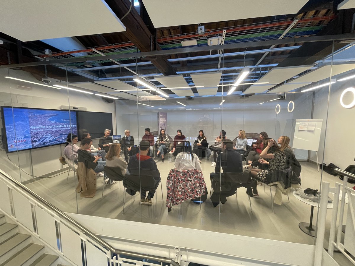 16 of our employees from France, Spain, Italy and Greece moved to Venice for a few months. In collaboration with <a href="/CaFoscari/">Unive Ca' Foscari</a> and @fondve, we hope to help redesign the future of Venice, as a as city for contemporary work #futureofwork #innovation #webex