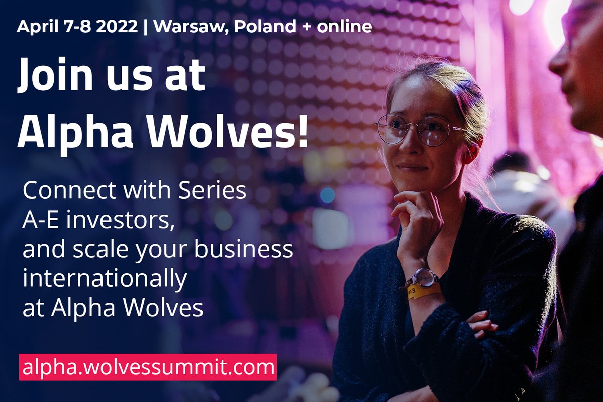 <a href="/RoTechStartup/">ROTSA (Romanian Tech Startups Association)</a> will be at Alpha Wolves in April! Join the ecosystem leaders on April 7-8th, 2022 in Warsaw to network and make connections that matter. Grab your ticket here: alpha.wolvessummit.com/scaleups-ticke… #alphawolves 
<a href="/WolvesSummit/">Wolves Summit</a>