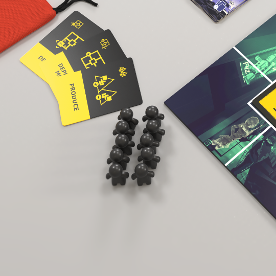 coalition_dice's tweet photo. Looking into replacing meeples and cubes with peeples and crates. New components for Hyperwars!

They give a more cyberpunk look and feel to the game, especially the resource crates.

How do you like the new components?

#boardgames #gamecomponents #indieboardgames #prototyping https://t.co/zyj1A4xEfN