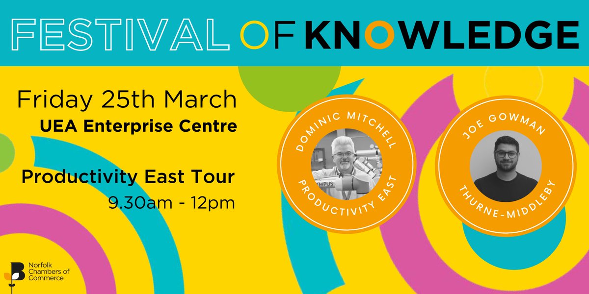Join us on Friday to find out more about the exciting and innovative facilities available at <a href="/ProductivityUEA/">Productivity East</a>.

If your business has task that needs to be completed by a robot then you won't want to miss this tour!

Book your FREE ticket norfolkchamber.co.uk/events/festiva…