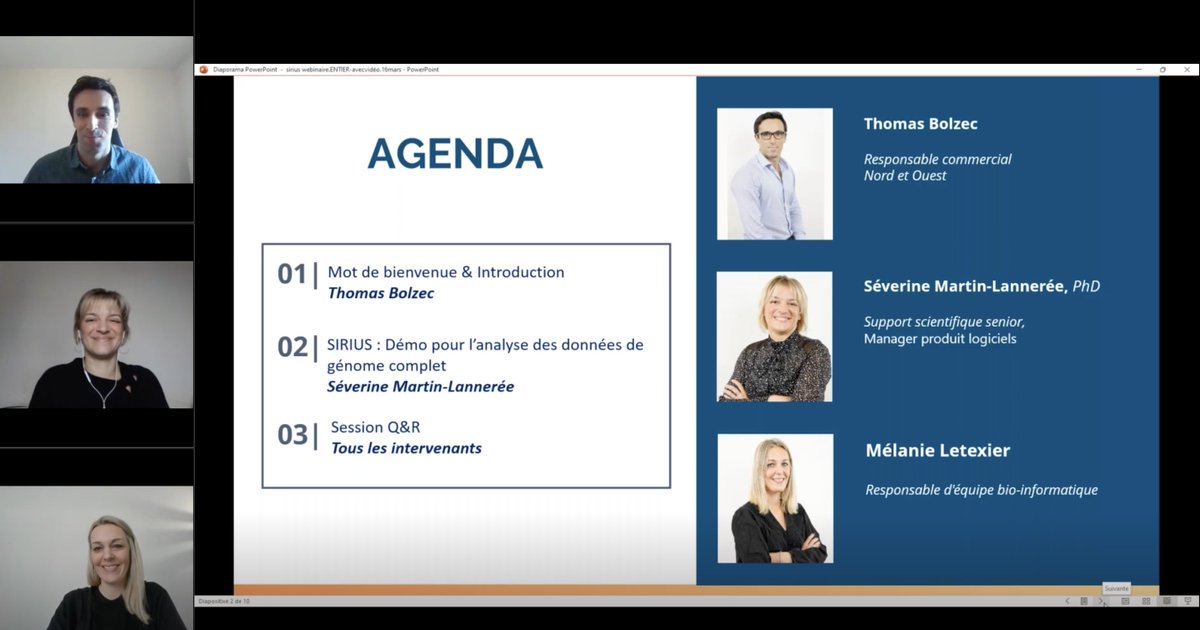 Le replay de notre webinaire sur l’analyse de vos données de #WGS en #génétique constitutionnelle est disponible en ligne =&gt; ow.ly/QM9U50ImCyj

🏢 03:35 Intro 
🖥️ 09:45 Fonctionnalités de SIRIUS
🙋 49:00 Q&amp;R 

#NGS #geneticdisorders #heridity