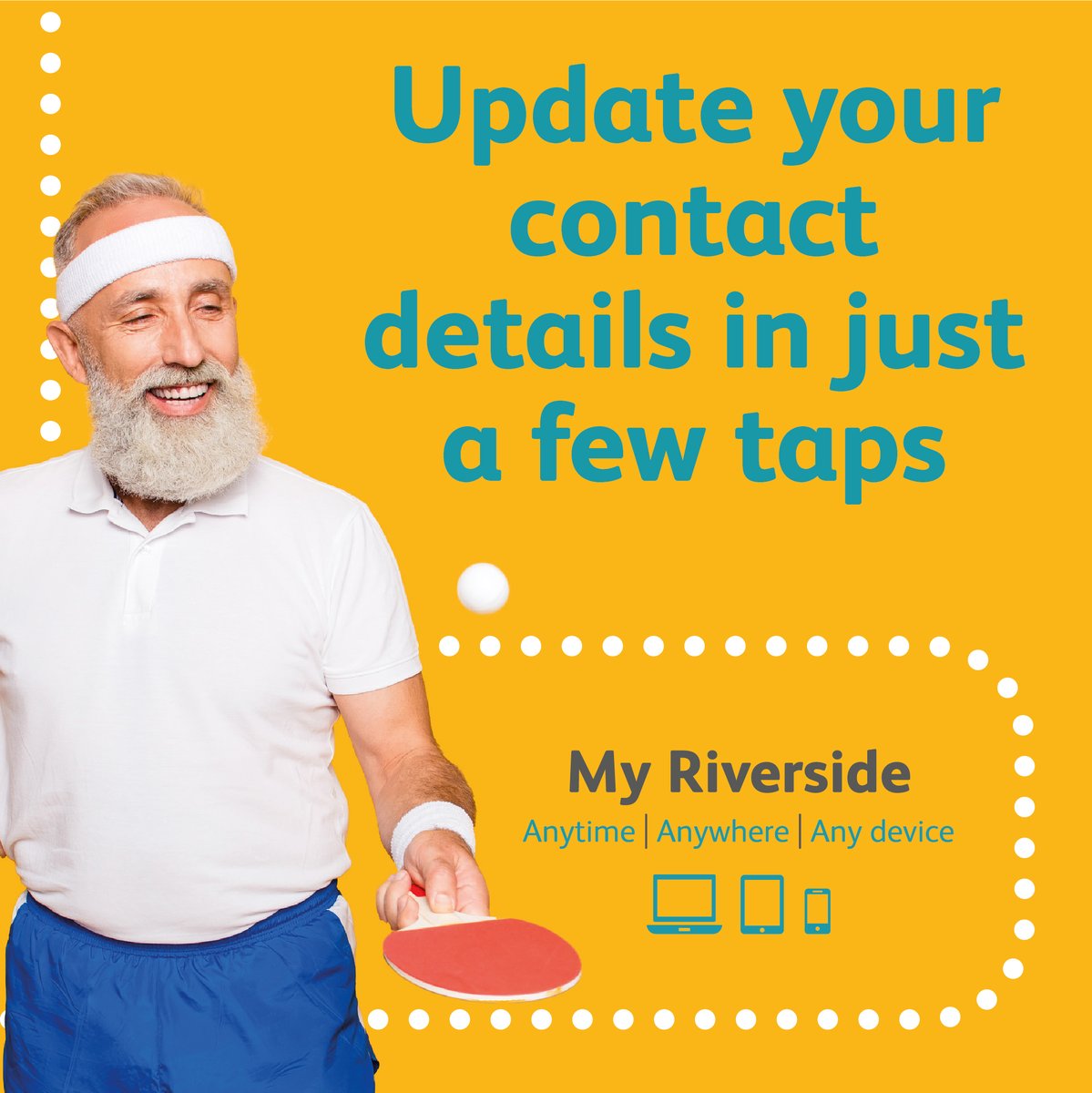 Update your details in the blink of an eye with My Riverside. The quick and easy way to get things sorted. Register today at crowd.in/89XDvP