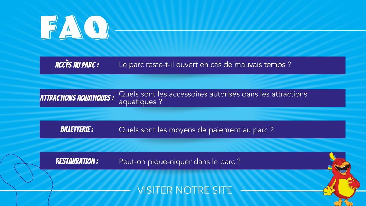 📣 VOS QUESTIONS - FAQ ❓

Retrouvez notre FAQ (Foire Aux Questions) sur notre site web 💻 pour répondre à toutes vos interrogations 👉 bit.ly/3IpFQIP

▶️ Si vous ne trouvez pas la réponse, n'hésitez pas à commenter cette publication 👇