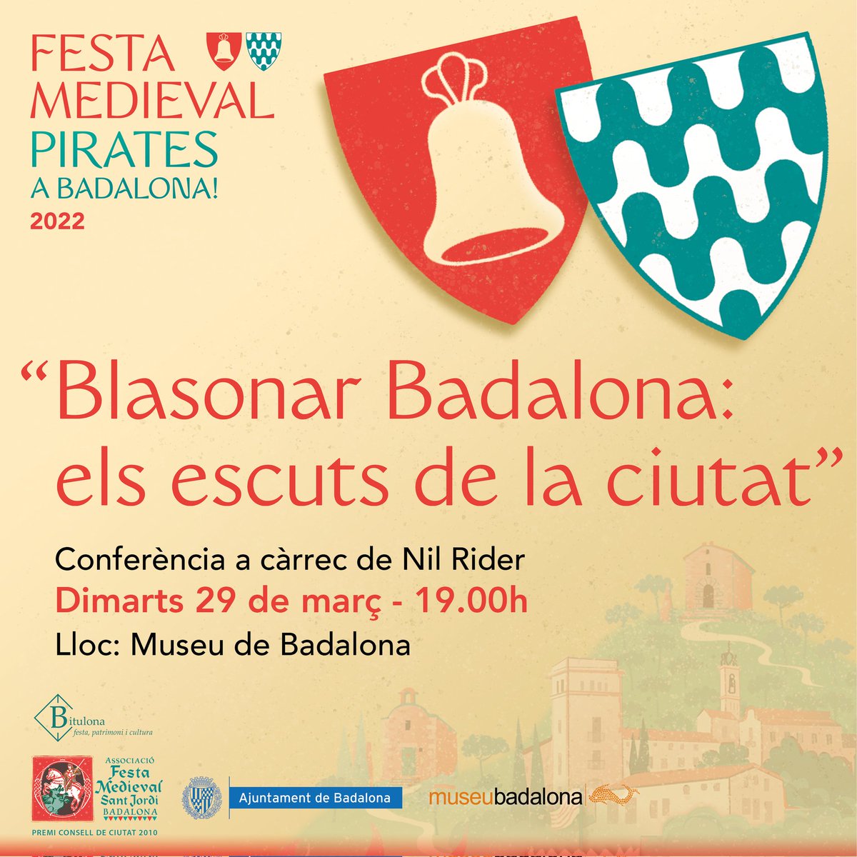 En <a href="/copdedestral/">Nil Rider</a> ens farà una conferència dedicada als escuts de la ciutat el proper 29 de marc al <a href="/MuseuBdn/">Museu de Badalona</a> !