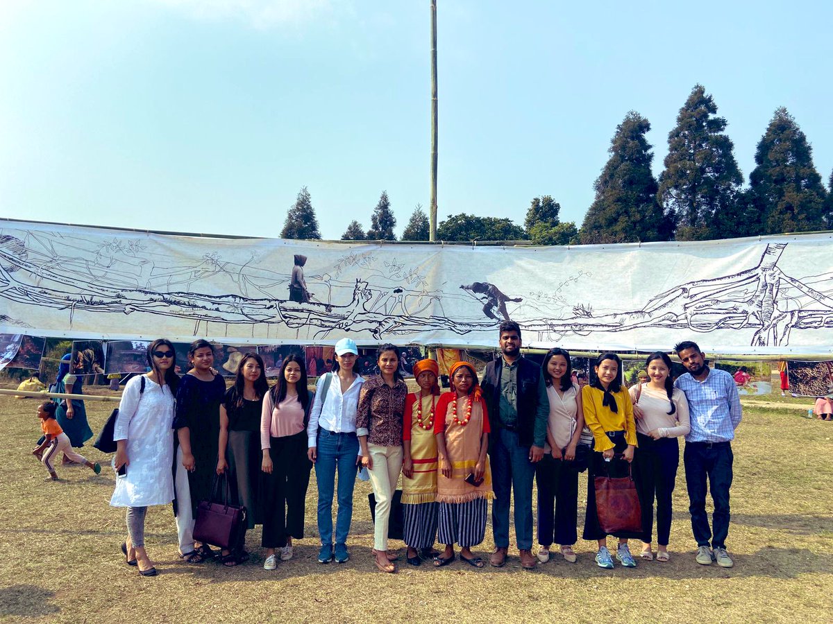 mlrf_mig's tweet photo. MLR Fellows and Project Co-Lead @stephen_akc participate at the Syrwet U Barim Mariang (nature) festival and interact with the members of the #livingroot bridge cooperative societies at LaitShuthim village. @reachlastmile @megassemblysect @BIPP_ISB https://t.co/X6NMGBUMMW