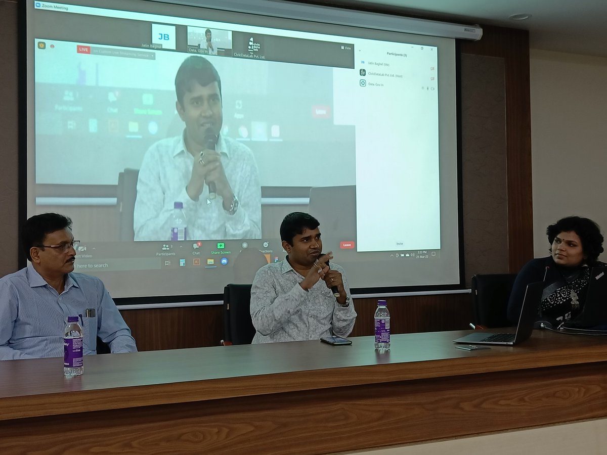 DataPortalIndia's tweet photo. Shri Bikram Kairi (IAS), Commissioner, Panchayat & Rural Development Department, #Assam talking about 'Real-time monitoring of Schemes data at District & Panchayat Level in Assam' at #AssamDataDialogues @DataPortalIndia @CivicDatalab #OpenData https://t.co/daWtWW6jbB
