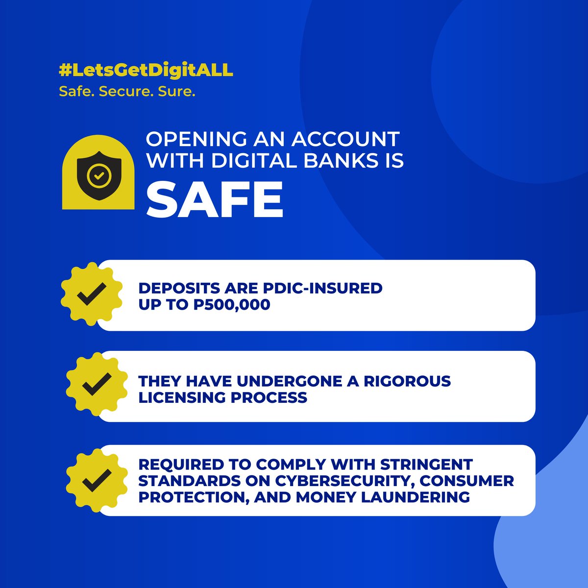 BangkoSentral's tweet image. 2/2 In October 2021, the Monetary Board approved licenses for six digital banks to support the digitalization and financial inclusion goals of the Bangko Sentral ng Pilipinas (BSP).

#BSP #LetsGetDigitALL