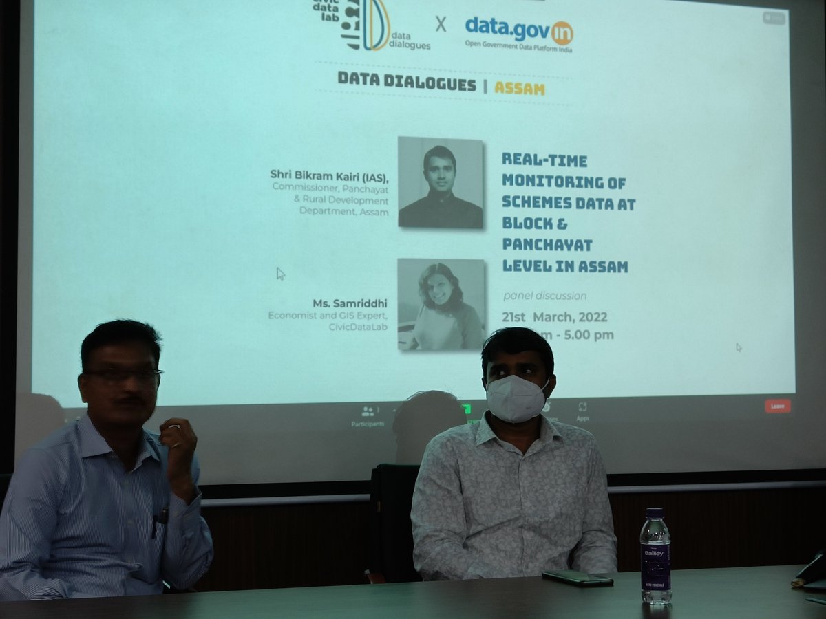 DataPortalIndia's tweet photo. Shri Bikram Kairi (IAS), Commissioner, Panchayat & Rural Development Department, #Assam talking about 'Real-time monitoring of Schemes data at District & Panchayat Level in Assam' at #AssamDataDialogues @DataPortalIndia @CivicDatalab #OpenData https://t.co/daWtWW6jbB