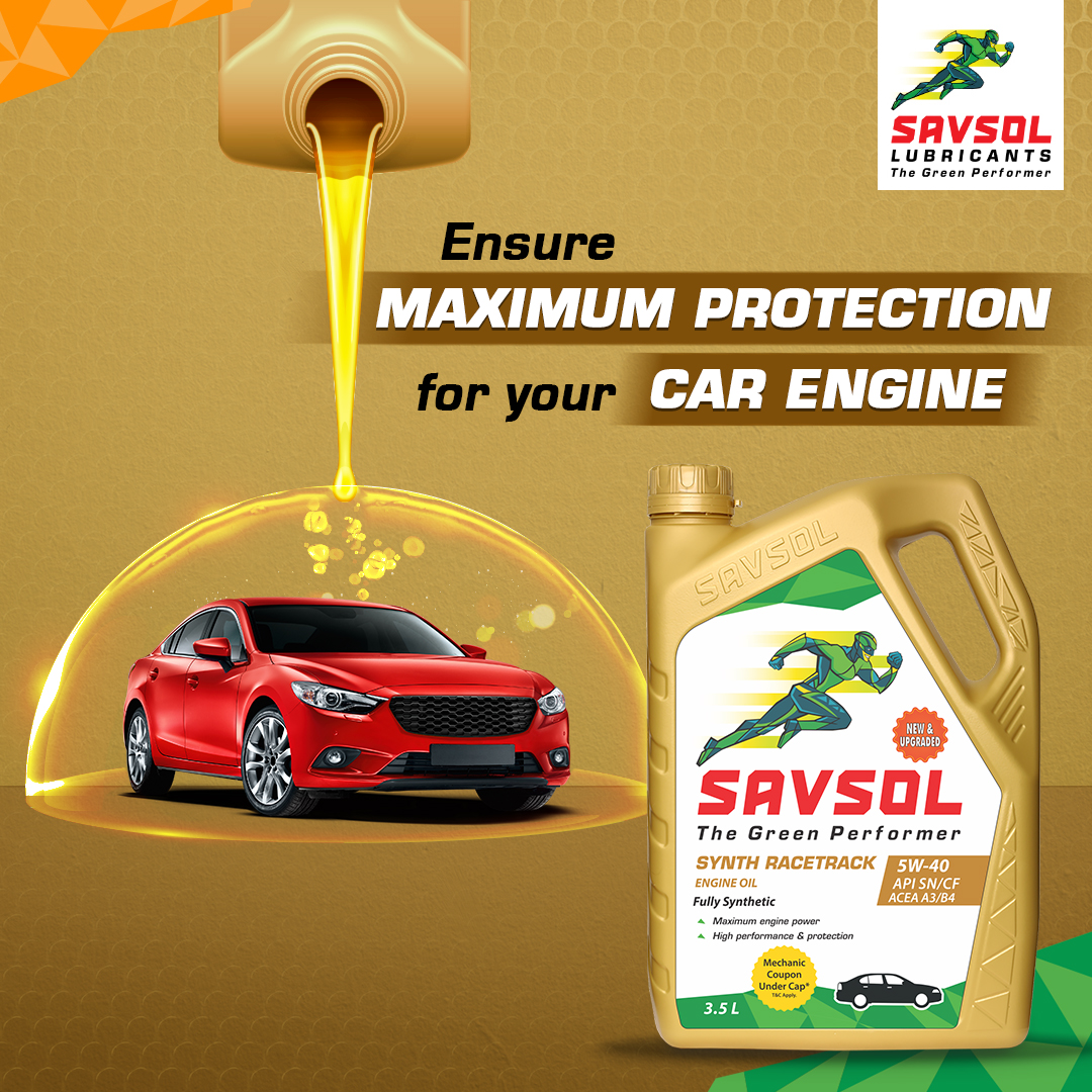 Savsol_Official's tweet photo. Use Savsol Synth Racetrack oil to get maximum safety for your car engine.
Explore our products now: https://t.co/No2l2jxe4r
#Savsol #SavsolLubricants #GreenPerformer #CarbonPositive #EngineOil #MaximumProtection #Car #BestEngineOil #EngineProtection https://t.co/y2ucIsFoCx