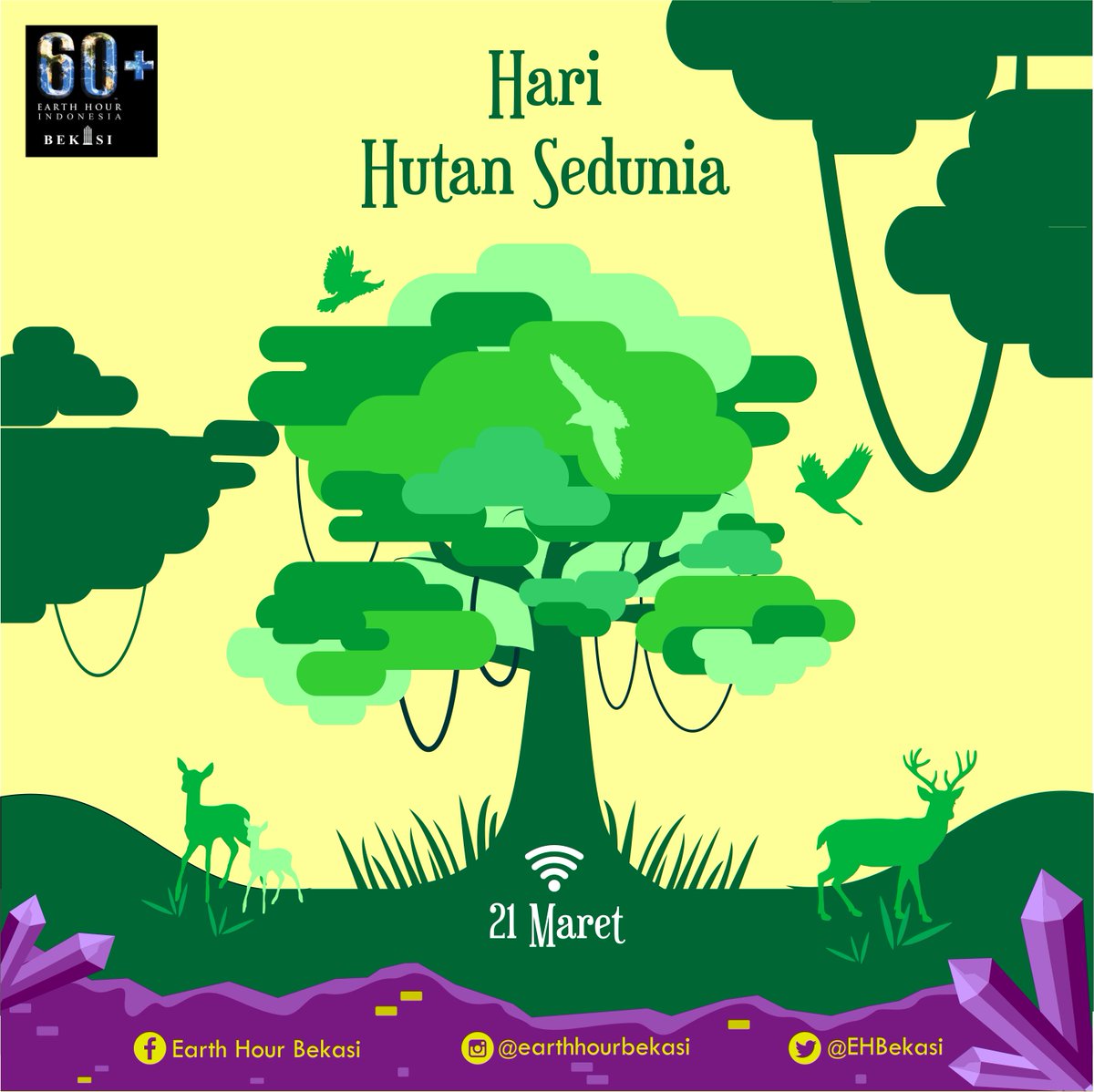 Selamat Hari Hutan Sedunia🌳
Menjaga hutan adalah tugas kita semua. Yuk #SobatEH kita bersama menjaga kelestarian lingkungan mulai dari diri sendiri 🌳

#EHIndonesia #Connect2Earth #IniAksiku #TentukanMasaDepanmu
