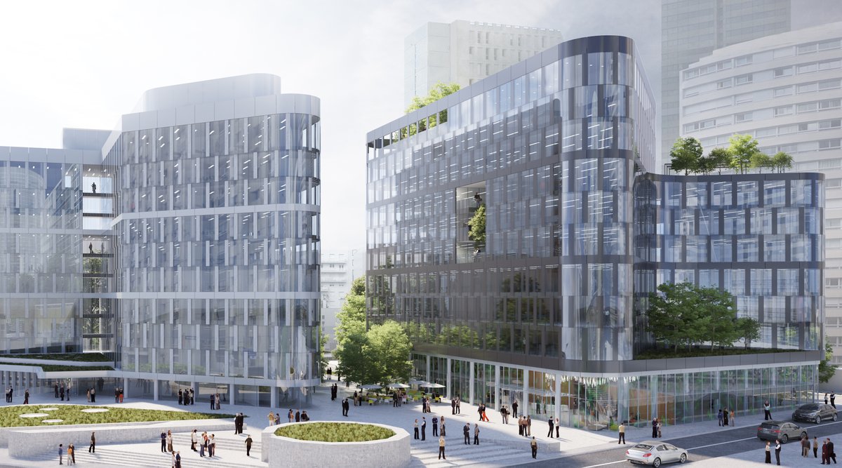 ParisLaDefense's tweet photo. Inauguration de l'immeuble Watt, une restructuration exemplaire menée par @Sogeprom avec le concours de @234architecture, en présence de @jakossowski, @EricGroven, Loïc Madeline, @PhDepoux et @pierreyvesguice.
🔸 + d'infos 👉 https://t.co/kZaR2Ujuap https://t.co/KoRGUKi2LI