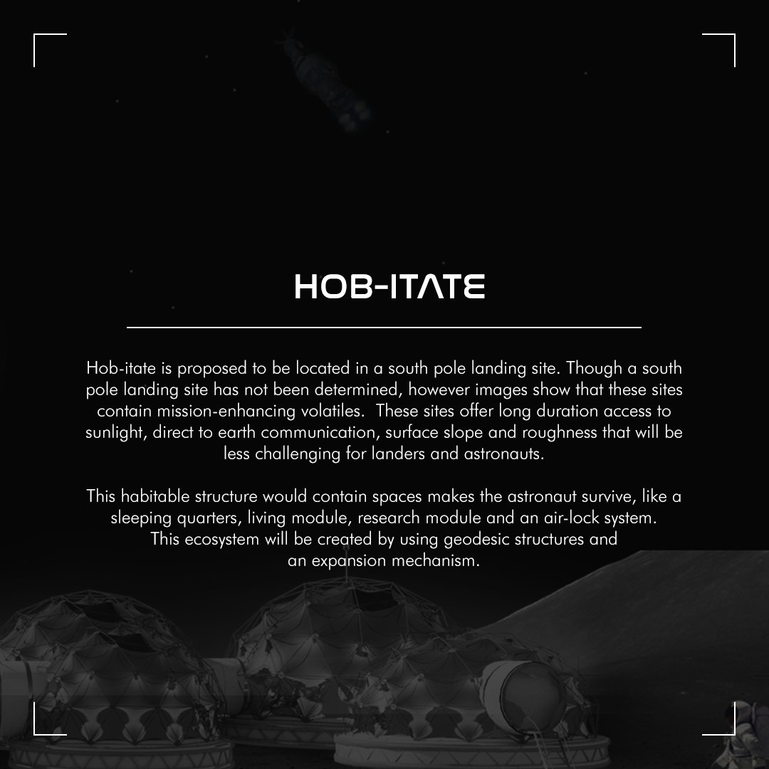 AakaSpace's tweet image. Project &quot;Hob-itate&quot; is prepared by our students Pratik Fulore (@pratikfulore), Swarna Lakshmi, and Dhaval Inamdar, under the guidance of Aastha Kacha and Vadim Arhip.
#spacetechnology #spacearchitecture #spacearchitect #spaceindustry #spacedesign #futuretechnologies