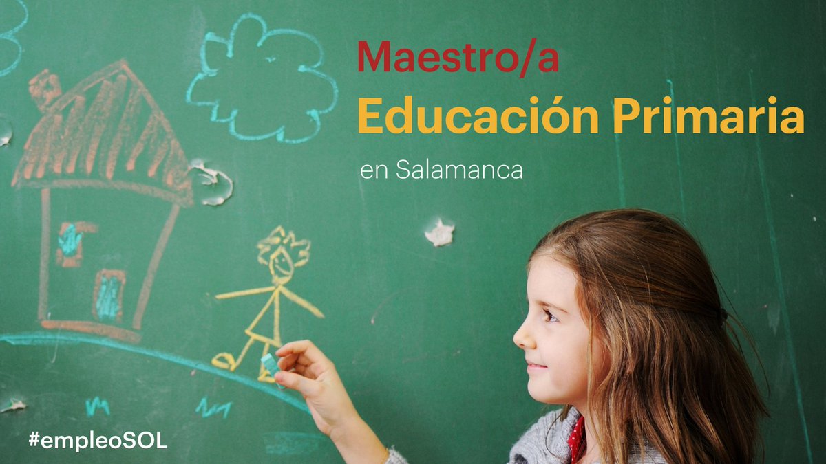 unep_upsa's tweet photo. ¡Maestros, atentos a esta gran oportunidad laboral! Colegio Concertado en Salamanca, necesita incorporar un #Maestro de #Educaciónprinaria. El plazo finaliza el 28 de marzo de 2022. Toda toda la información en https://t.co/r2M1ihSoBt ¡Suerte!
#empleoSOL #empleo https://t.co/QDkMv1mwab