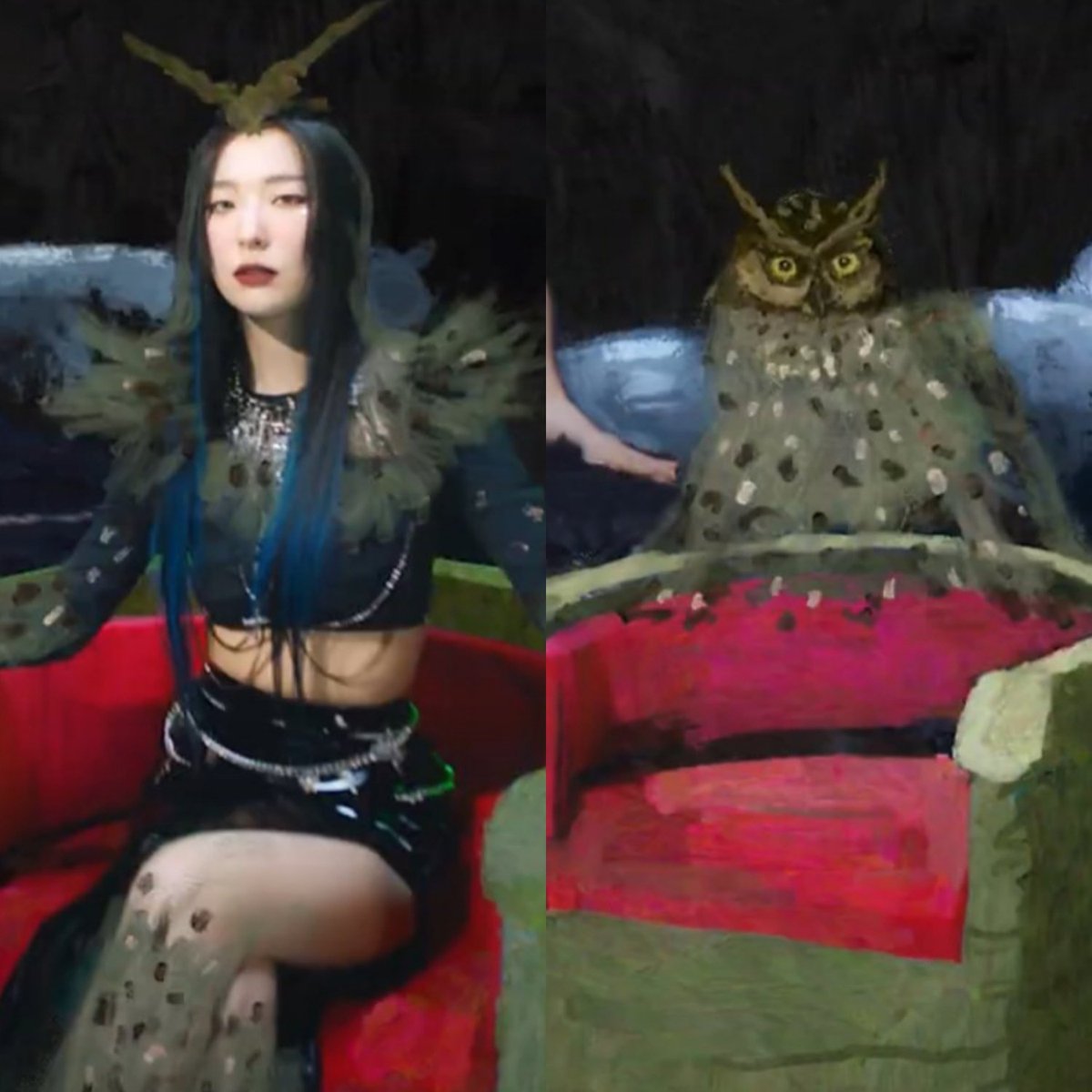makimaseulgi's tweet photo. this is so genius cause we all know owls represent wisdom and seulgi's name means wisdom in korean https://t.co/9f9N9mgnAX