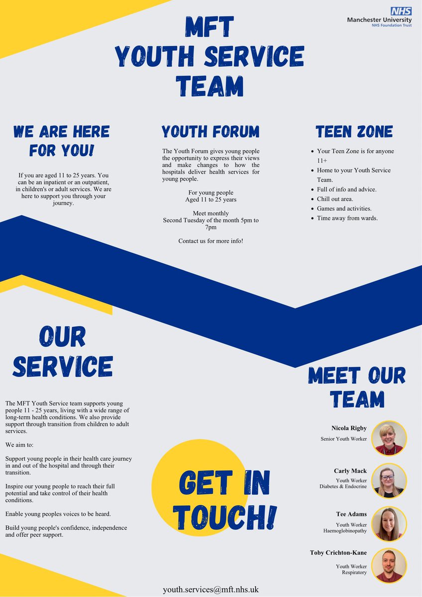 We are proud to announce our NEW YOUTH SERVICE! It just so happens we’re launching on #iahw2022 week too 🥳🥳

#youthservice #youthworker #nhsmft @MFTnhs @RMCHosp #transition #teenzone #youthforum #new #meettheteam @IAHW2022