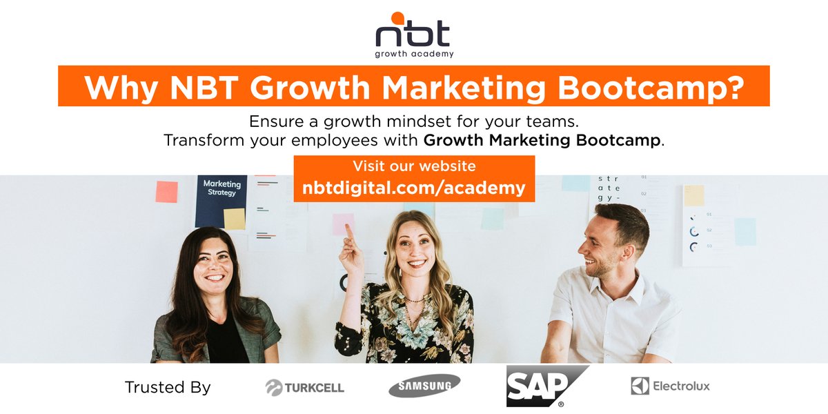 NBT_academy's tweet photo. Trying to find a way to encourage your employees to develop a #GrowthMindset?
Our tailored #GrowthMarketing bootcamp is the perfect fit for your organisation!
Transform your employees now: https://t.co/FE3OtRXRnL
#AdaptForSuccess https://t.co/bWKqSQny73