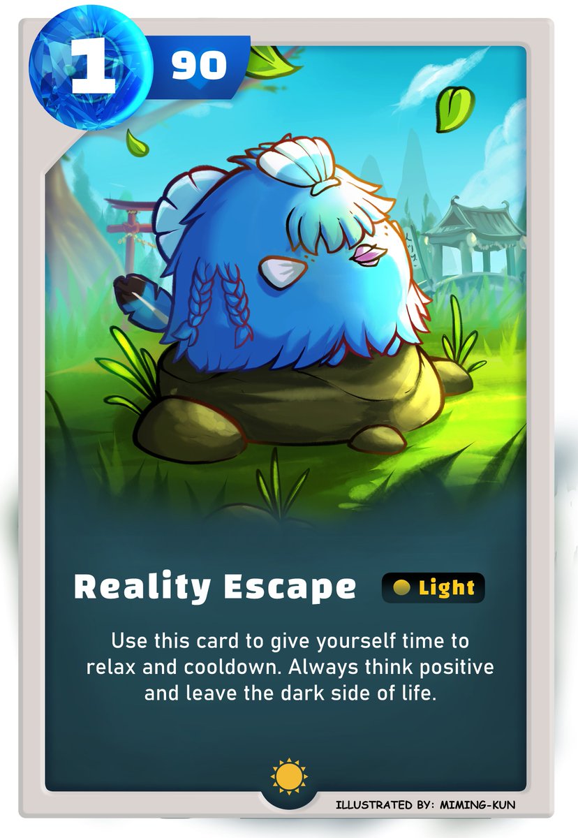3xhuman's tweet photo. self-care, meditations, looking inward -- i wish you bring those to your life, i hope this encouraging @AxieInfinity card will guide you

let's be more positive ab the future, our thoughts creating our reality https://t.co/2gw8FcI0OX