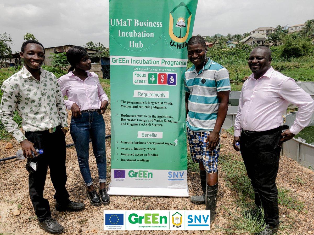 UMaTHub's tweet photo. Our team went on a Monitoring and Evaluation visit to Antanah Farms, one of our cohort 2 #SMEs. The assessment was carried out on their working processes and adherence to the #GrEEn standards.
#snvghana #umathub #entrepreneurship #business2022 #business #management #agrifish https://t.co/hypa59nUvd